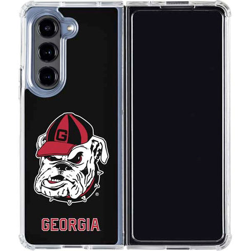University of Georgia Bulldogs Mascot Galaxy Z Fold5 5G Clear Case